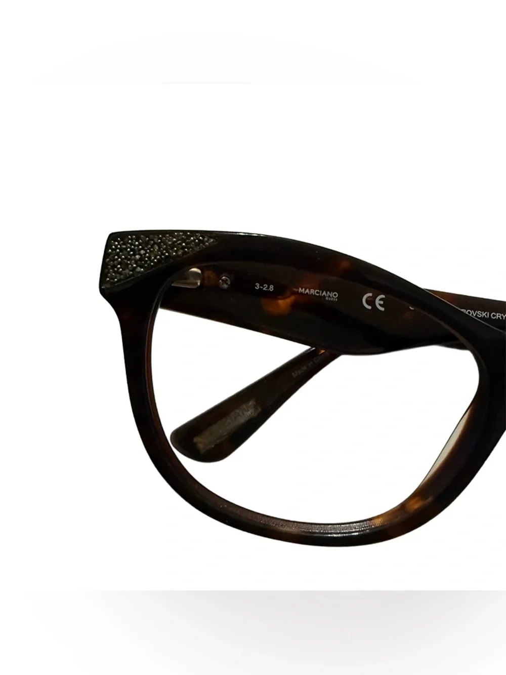 Marciano Matte Black Rounded Cat-Eye Glasses